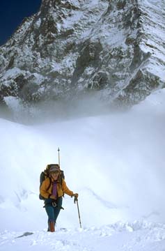 Approaching high camp, Khan Tengri Kyrgyzstan