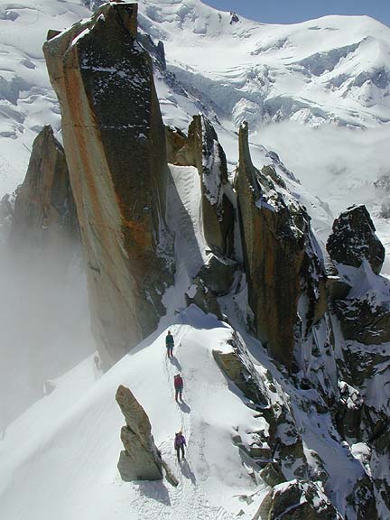 Cosmiques Arête, Aiguille du Midi, Chamonix Aiguilles, France