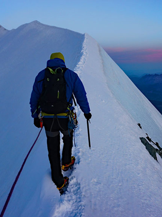 Grant on the Aiguille de Bionnassay. July 17, 2019 