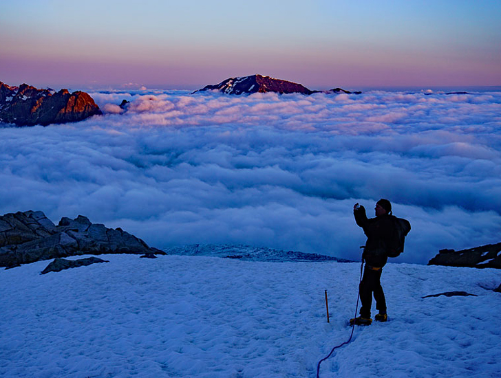 David on the Glacier du Tour. July 29, 2019