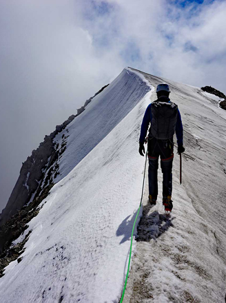 Akbar on the Weissmies. August 27, 2019 