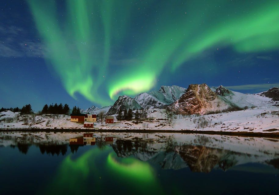 Lofoten, Norway. The view from our cabin.